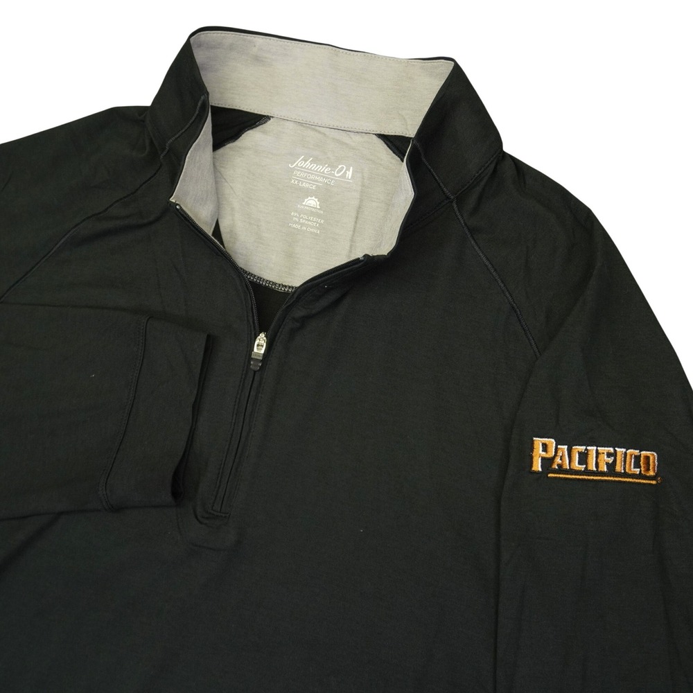 Johnnie-O Quarter Zip Pullover Mens XXL Black Pacifico Performance Freeborne